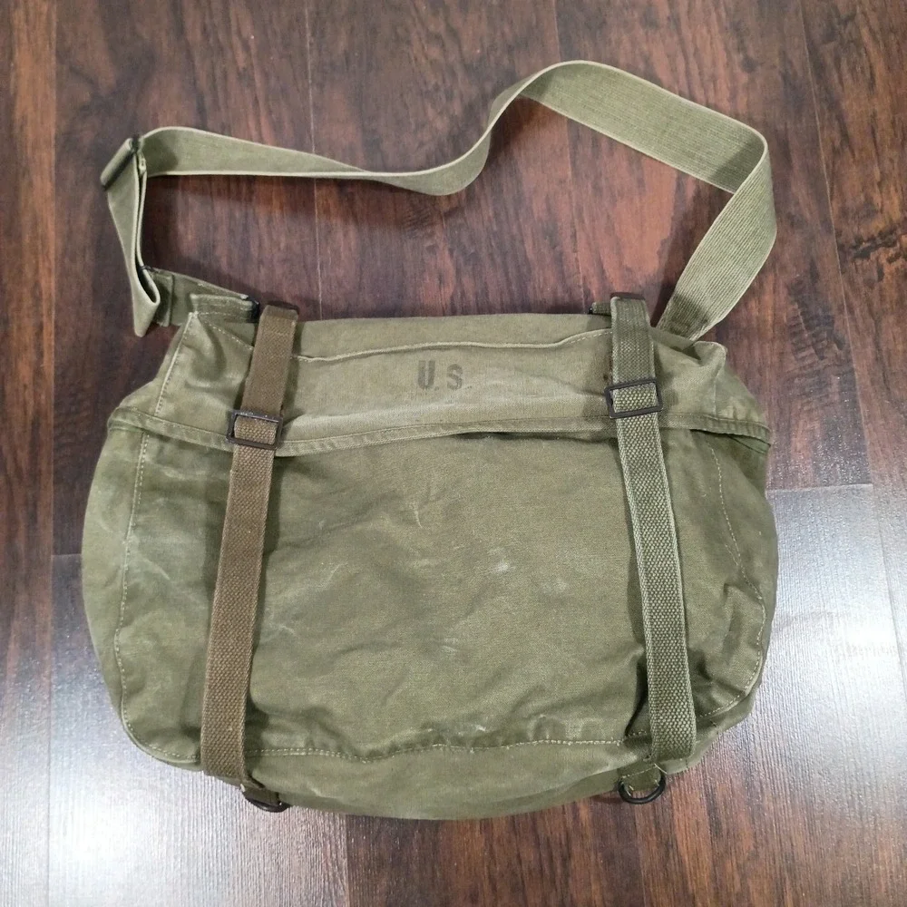 1951 US Army M1945 Field Pack Lower Green  Cargo Pack Musette Messenger Bag